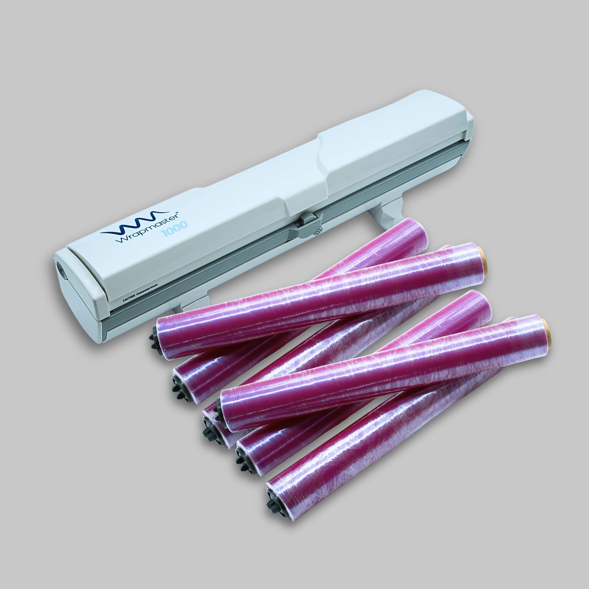 Wrapmaster 1000 - Startpakke nr. 3 | Dispenser + 6 ruller film (6×100 m) produktbillede