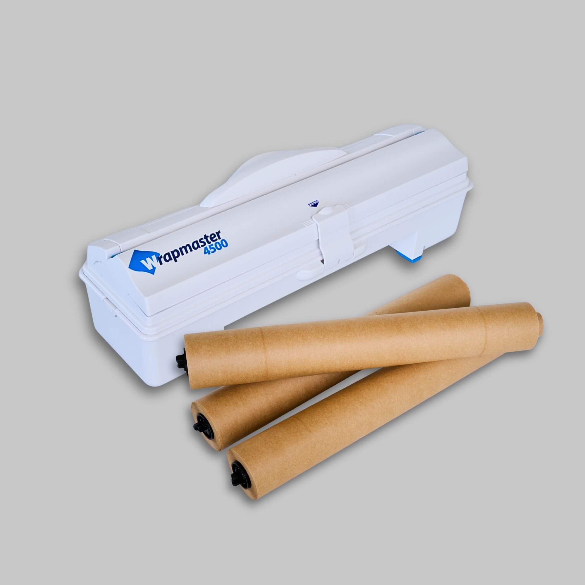 Wrapmaster 4500 startpakke nr. 11 – dispenser 45 cm med 3 ruller bagepapir á 50 m til professionelle køkkener.